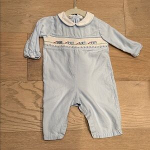 Carriage Boutique Light Blue Romper 6M